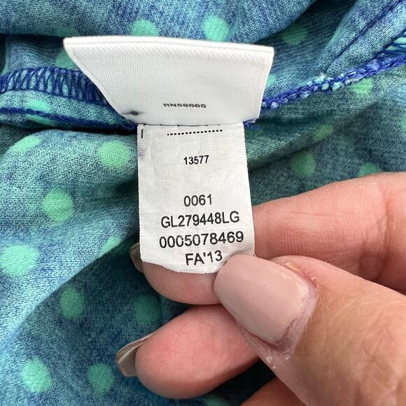 Girls Tucker + Tate Blue Polka Dot Corduroy Shirt Size 5 - Picture 5 of 6